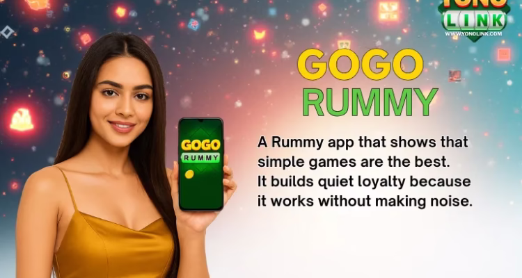 Gogo rummy yono apk download 2026 updated informational banner with mobile rummy app preview.