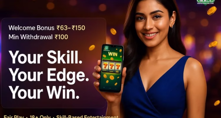 Yono Games APK download India 2026 skill-based gaming banner.