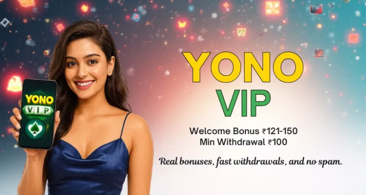 Yono VIP APK download 2026 skill-based gaming banner.