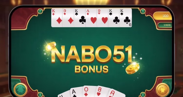 Rummy Nabob 51 Bonus India 2026 mobile card game banner.