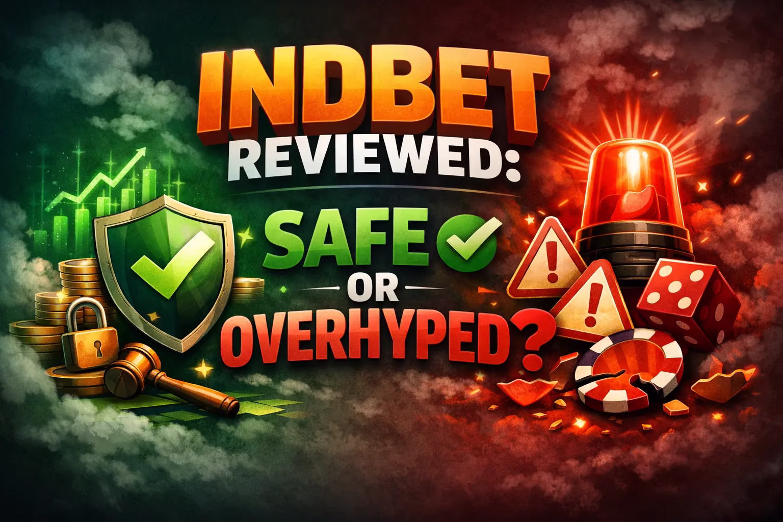 Indbet review India 2026 updated informational banner comparing safe and overhyped features.