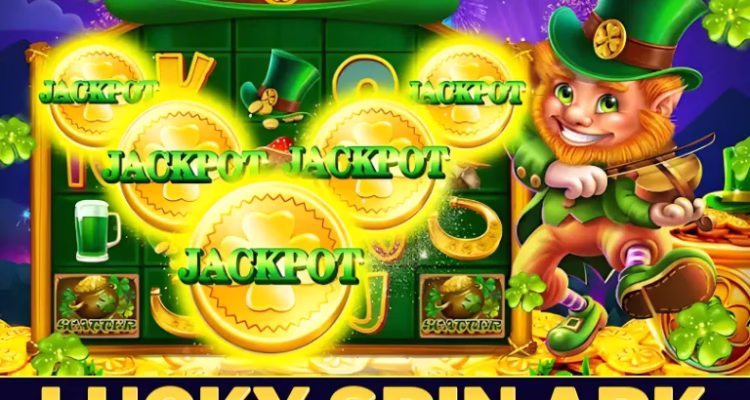Lucky spin apk download India 2026 updated informational banner with jackpot game theme.